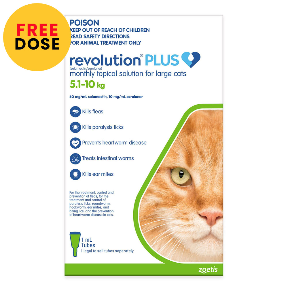 Revolution Plus for Large Cats 5 - 10Kg (Green)