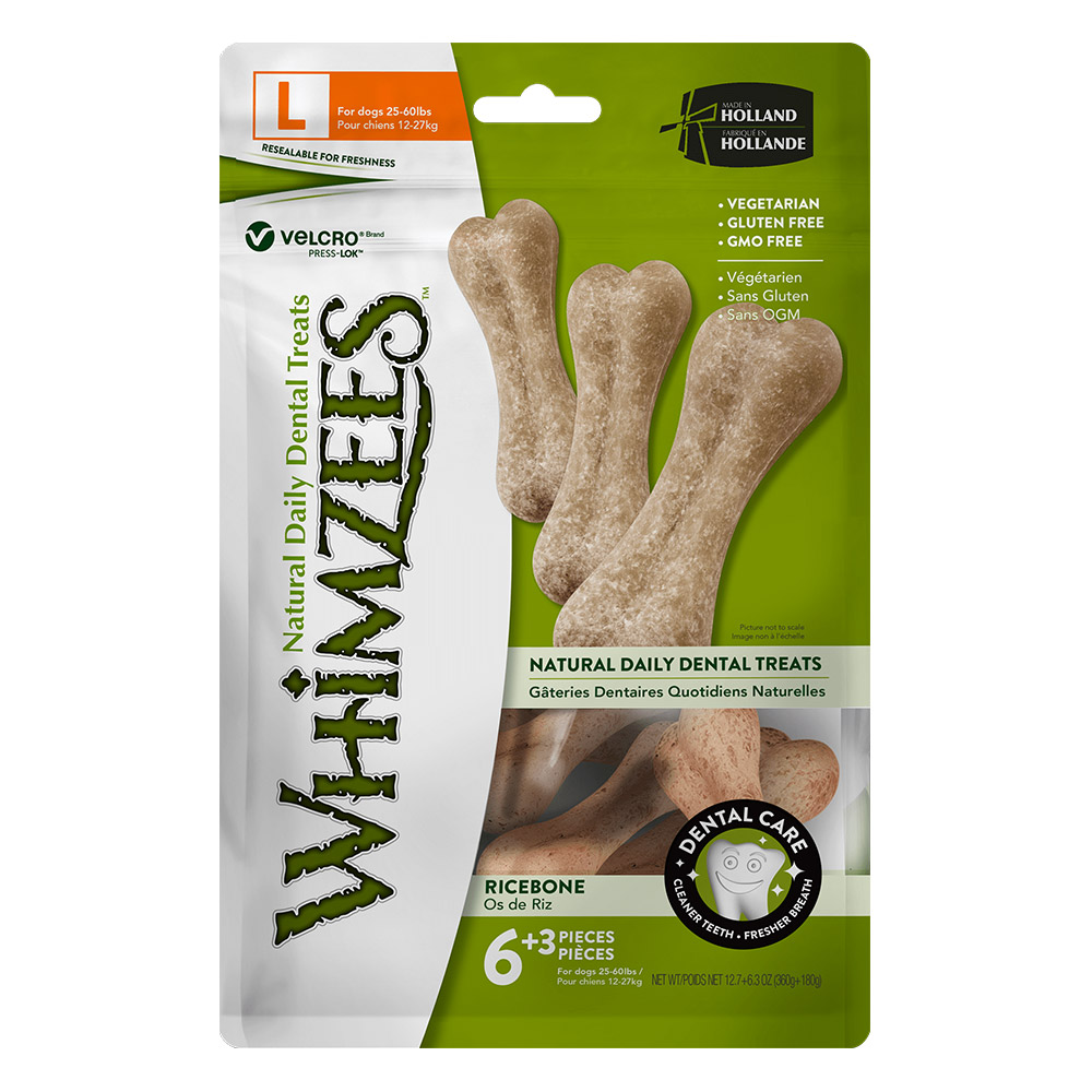 Whimzees Ricebone Medium/Large Value Bag 9s  1 Pack