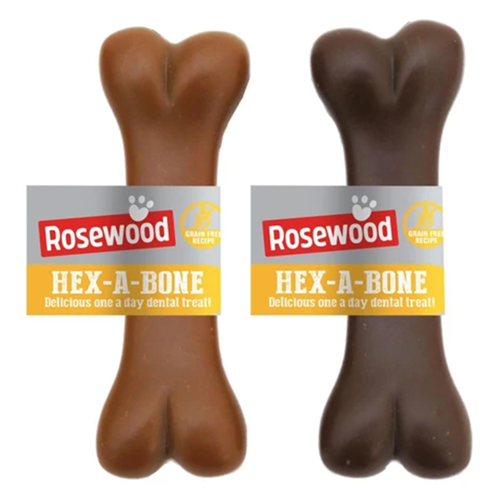 Rosewood Hex-A-Bone Delicious One Day Dental Treat for Dogs