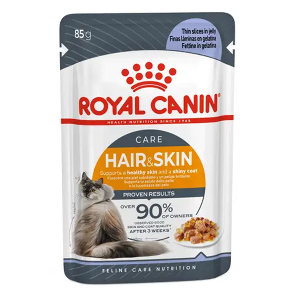 Royal Canin Hair & Skin Care Jelly Adult Wet Cat Food 85 Gms