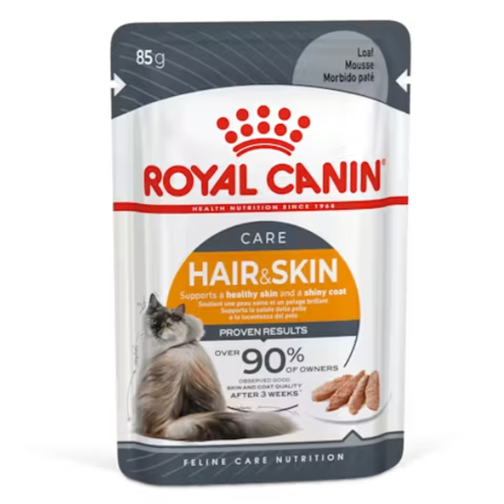 Royal Canin Hair & Skin Loaf Adult Wet Cat Food Pouches