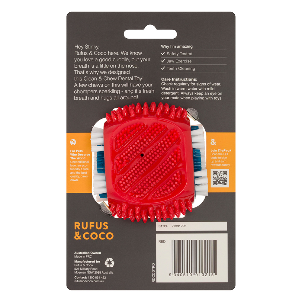 Rufus & Coco Clean & Chew Dental Toy for Dogs