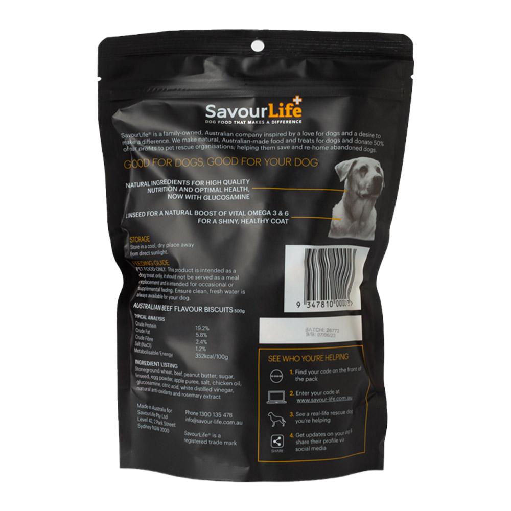 SavourLife Australian Beef Flavour Biscuit Treats for Dogs