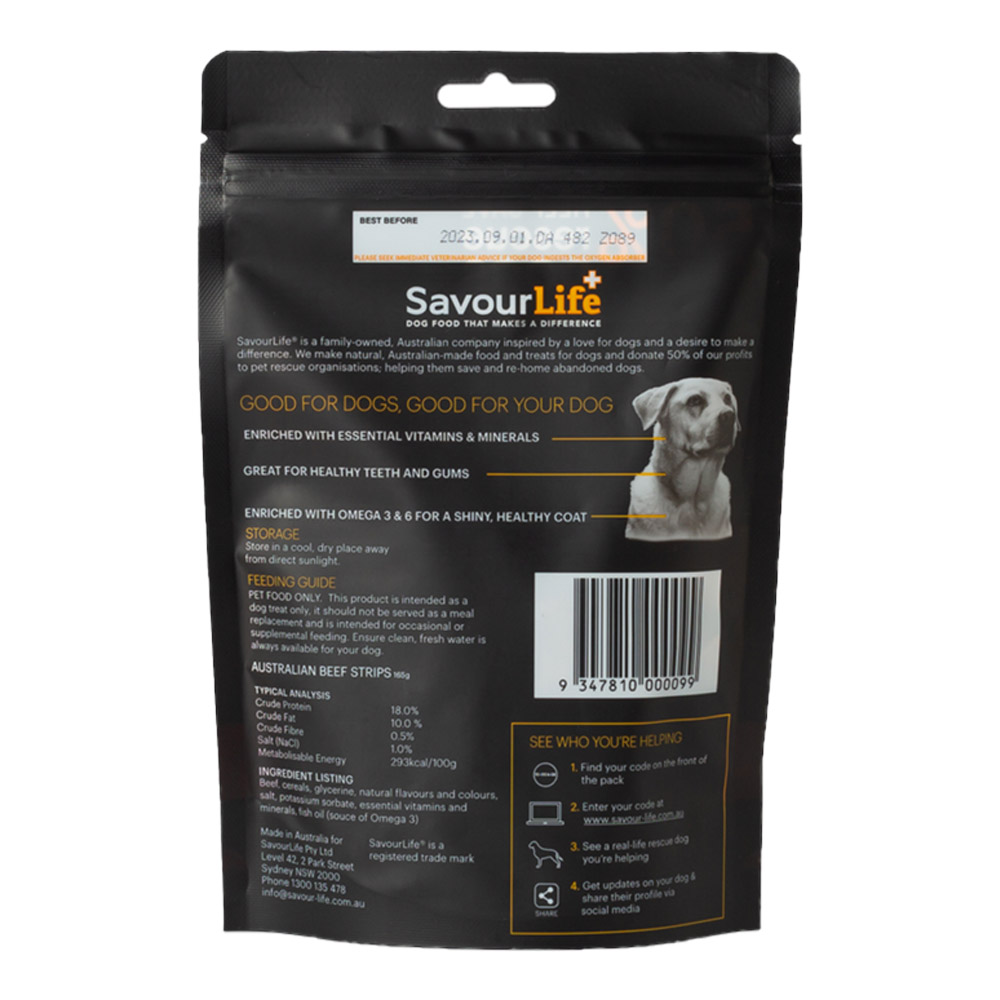SavourLife Australian Beef Strips Treats for Dogs