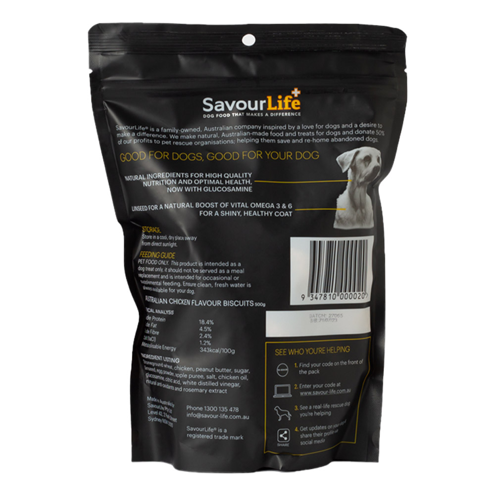 SavourLife Australian Chicken Flavour Biscuit Treats for Dogs