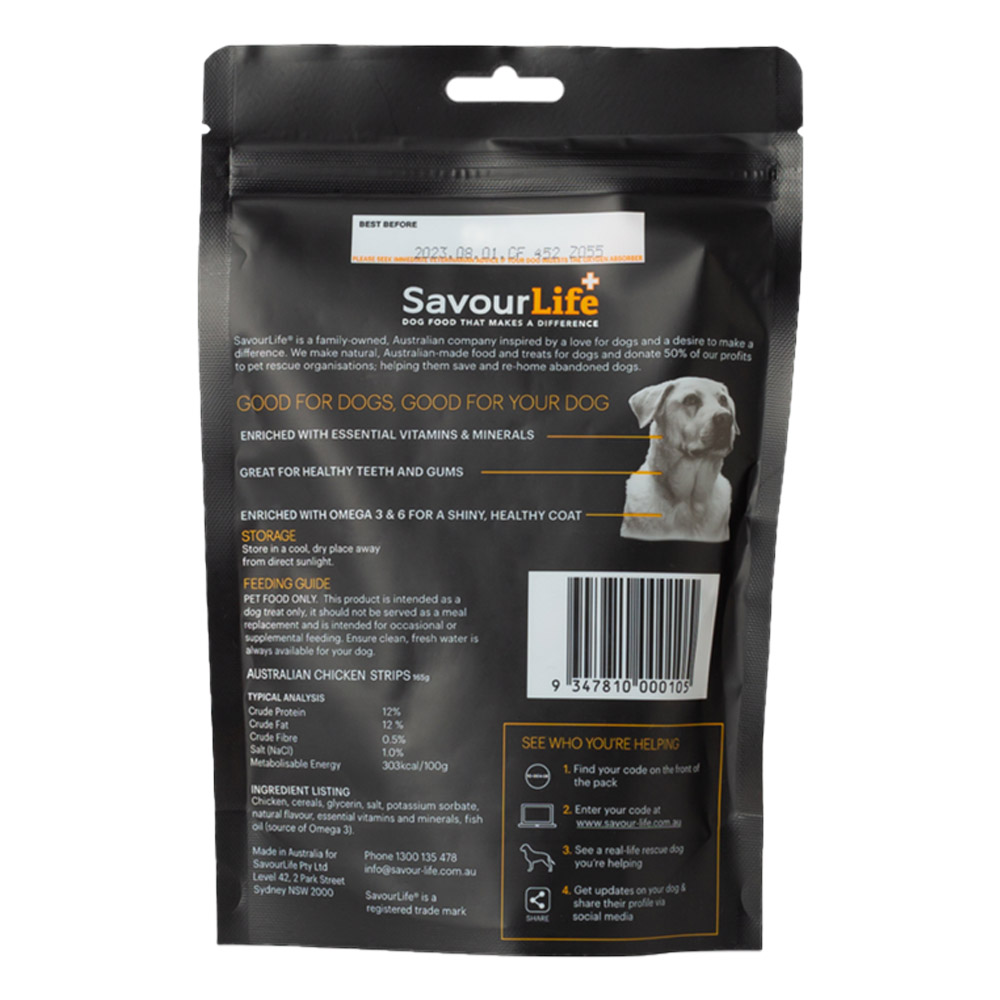 SavourLife Australian Chicken Strips Treats for Dogs