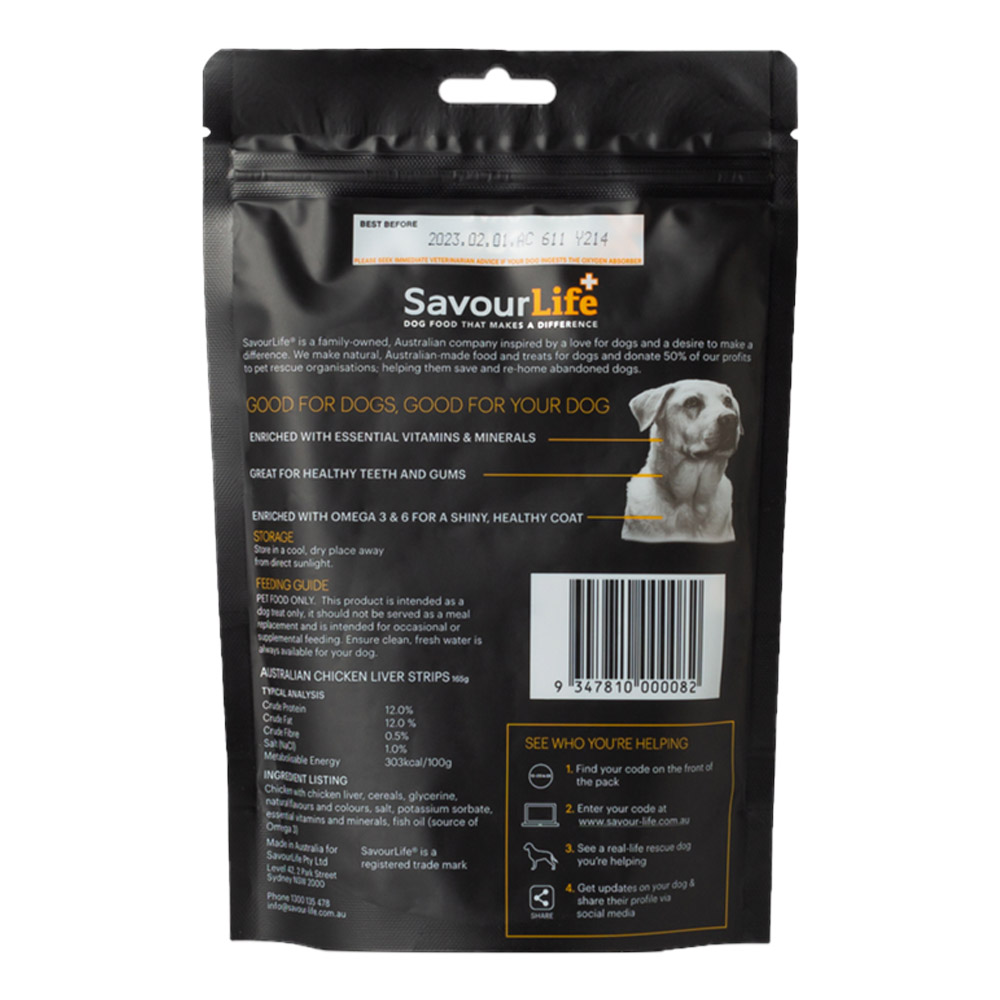 SavourLife Australian Liver Strips Treats for Dogs