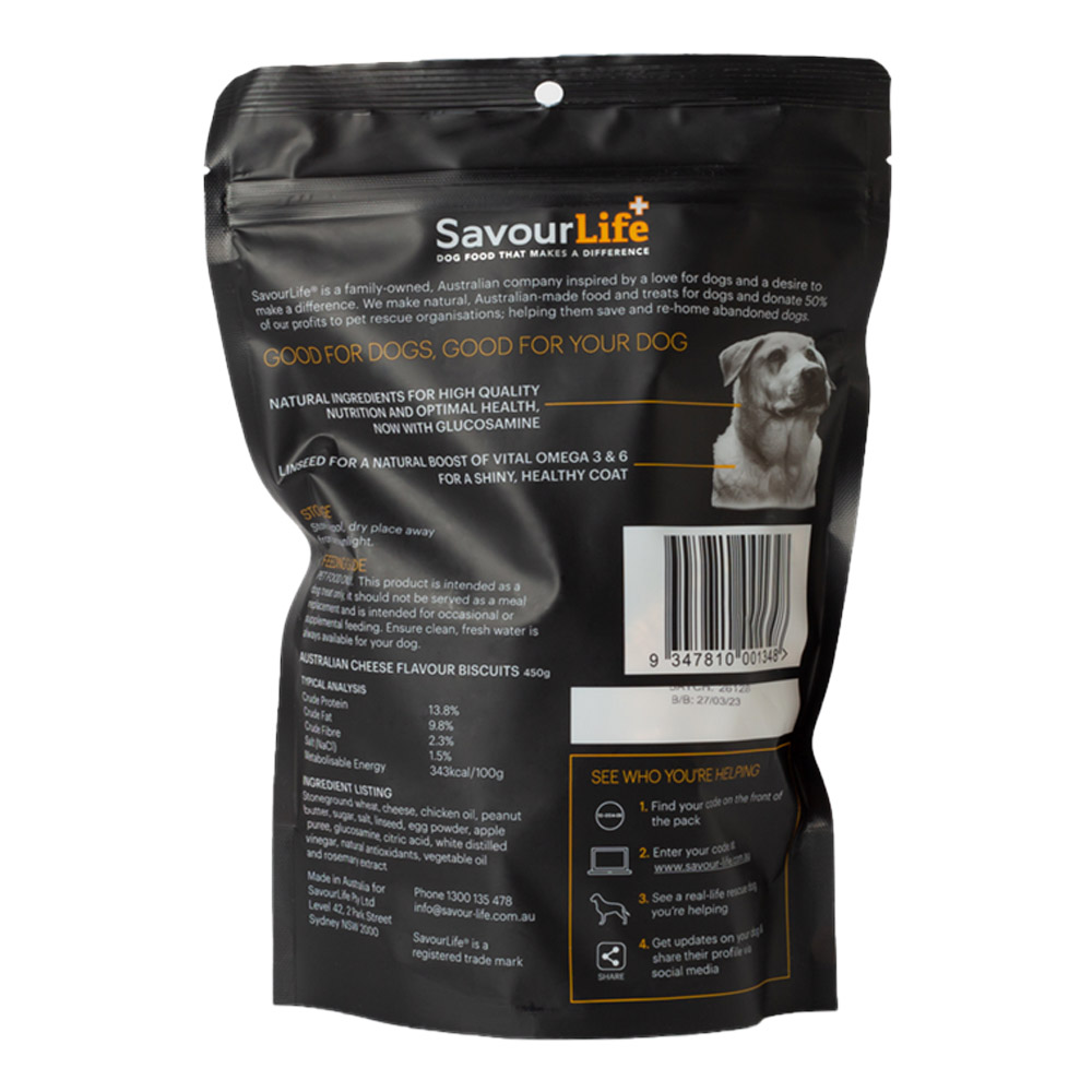 SavourLife Australian Cheese Flavour Biscuit Treats for Dogs