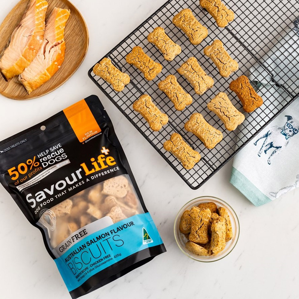 SavourLife Australian Grain Free Salmon Flavour Biscuit Treats for Dogs