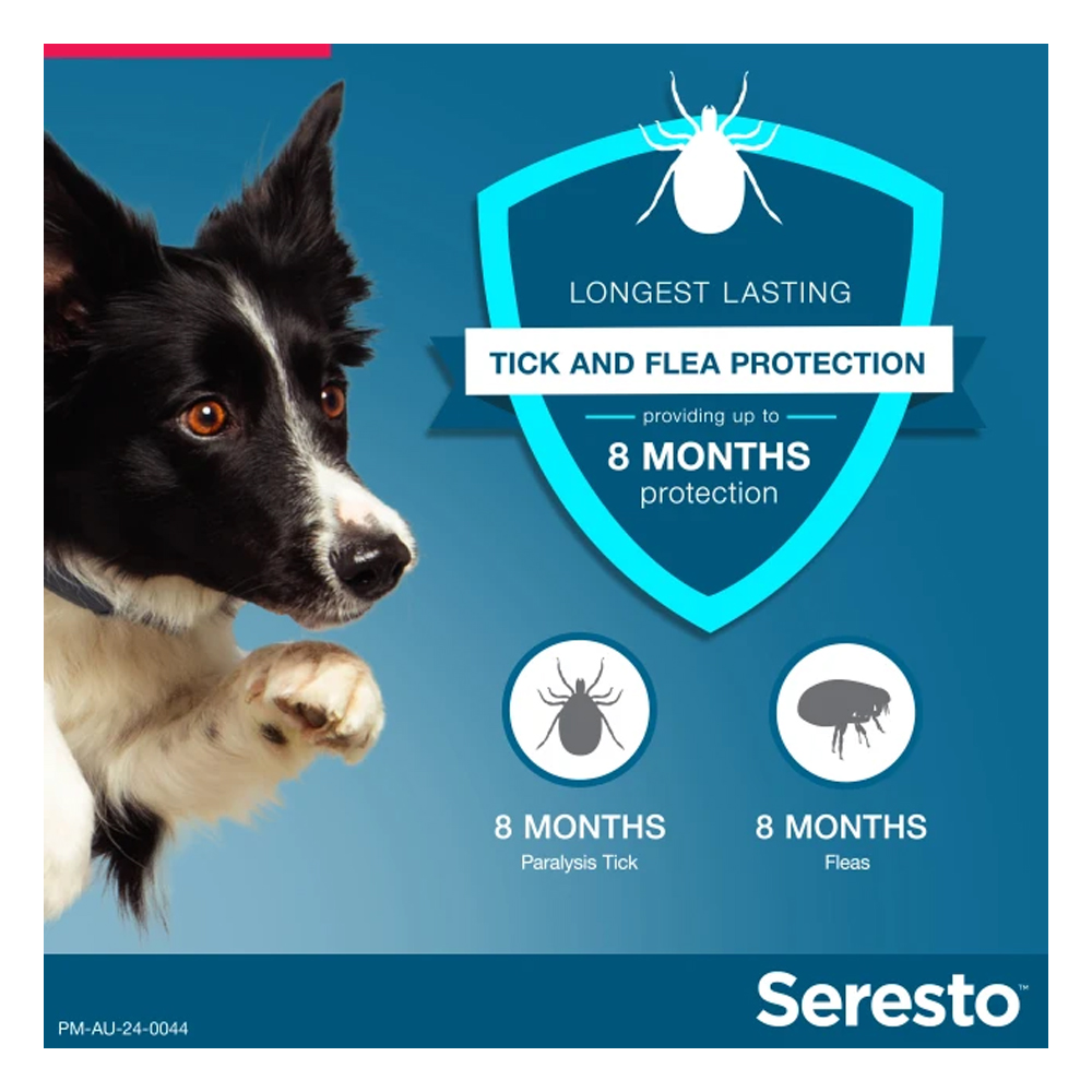 Seresto Flea and Tick Collar for Dogs over 8 Kg (Red)