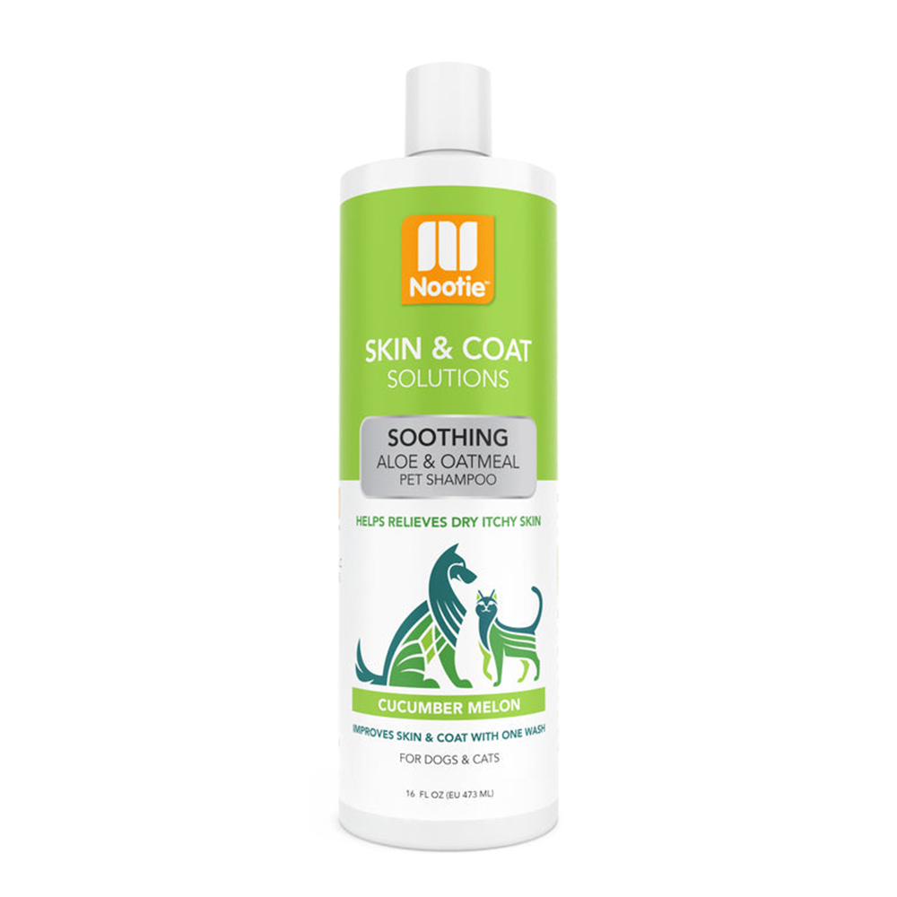 Nootie Skin & Coat Solutions Soothing Cucumber Melon Shampoo for Dogs & Cats for Dog Supplies