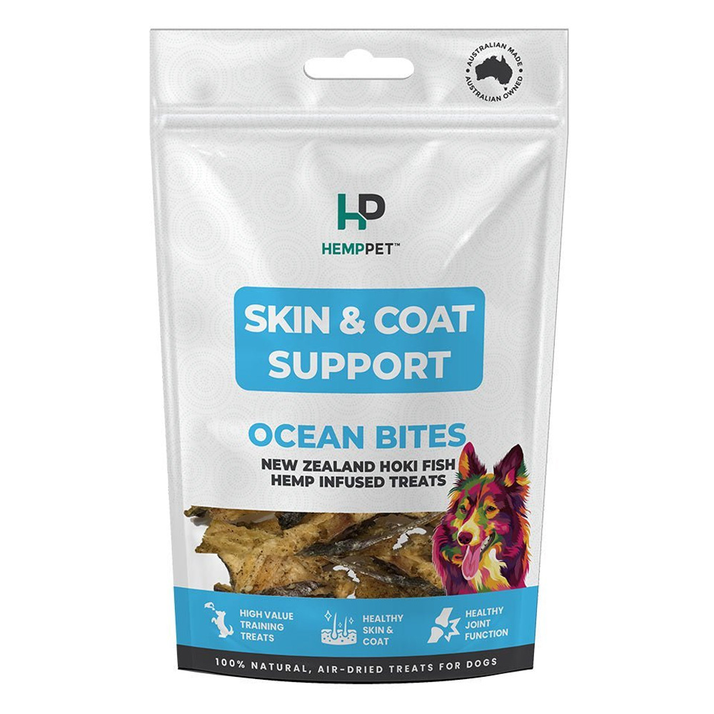 Hemppet Skin & Coat Support Ocean Bites For Dogs  70 Gm