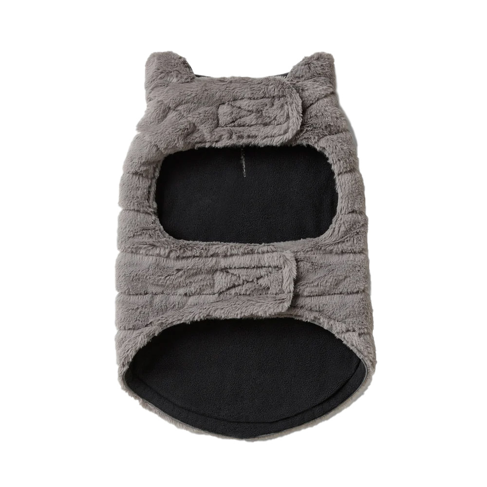 Snooza Wear Faux Fur Puffer Dog Jacket Cloud Grey