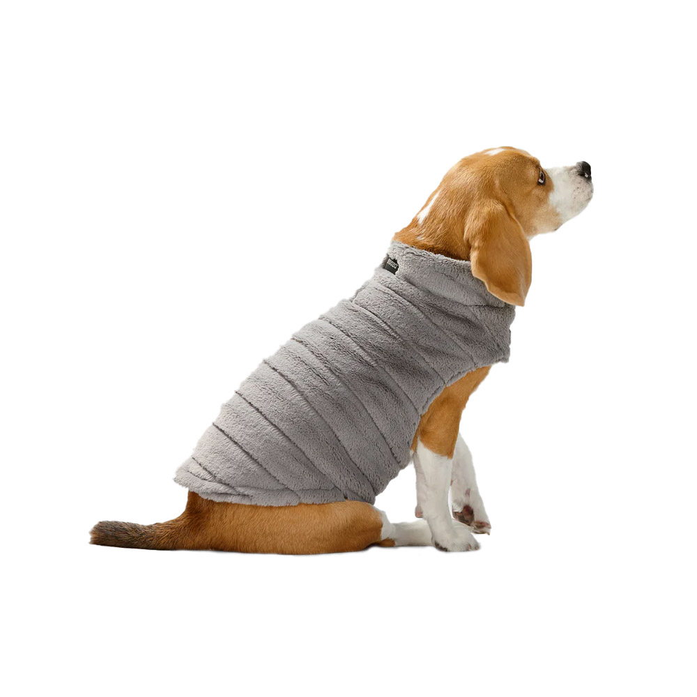 Snooza Wear Faux Fur Puffer Dog Jacket Cloud Grey