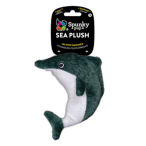 Spunky Pup Sea Plush Dolphin Dog Toy Spunky Pup Sea Plush Dolphin Dog Toy