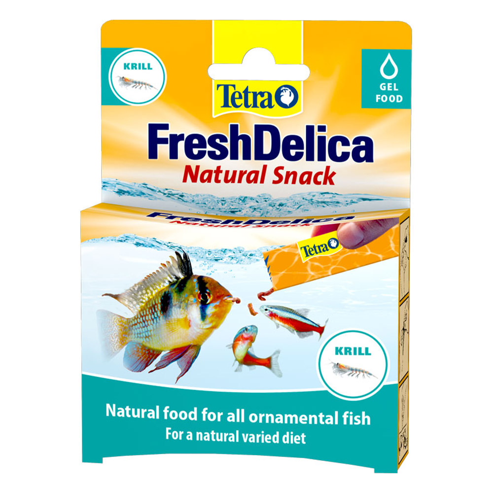 Tetra FreshDelica Natural Snack Krill Gel Food For Fish for Fish Supplies