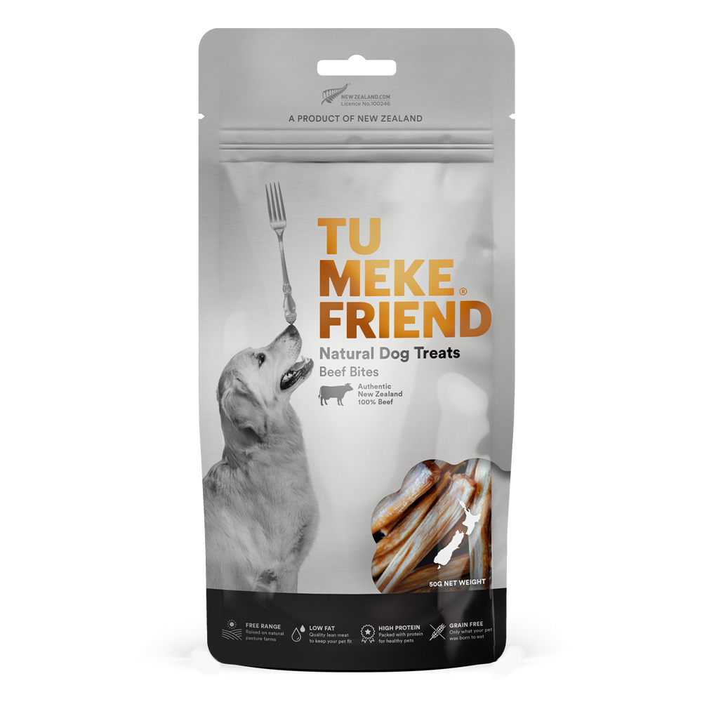 Tu Meke Friend Air-Dried Natural Dog Treats Beef Bites 50g  1 Pack