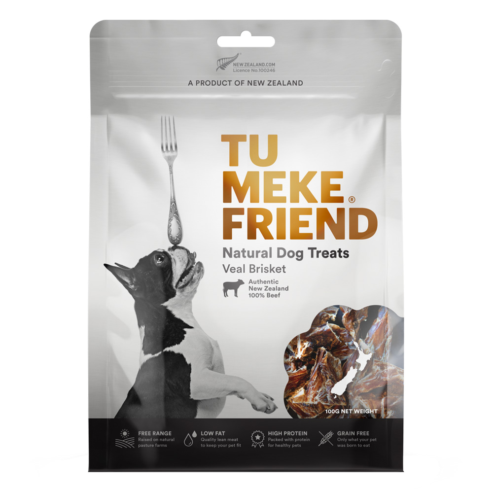 Tu Meke Friend Air-Dried Natural Dog Treats Veal Brisket 100G