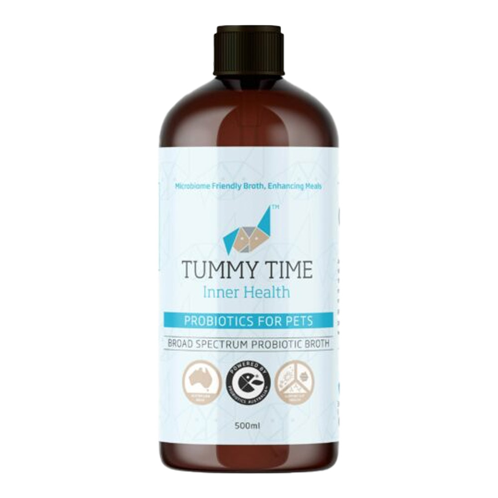 Ipromea Tummy Time Inner Health Broad Spectrum Probiotic Broth for Dogs and Cats for Dog Supplies