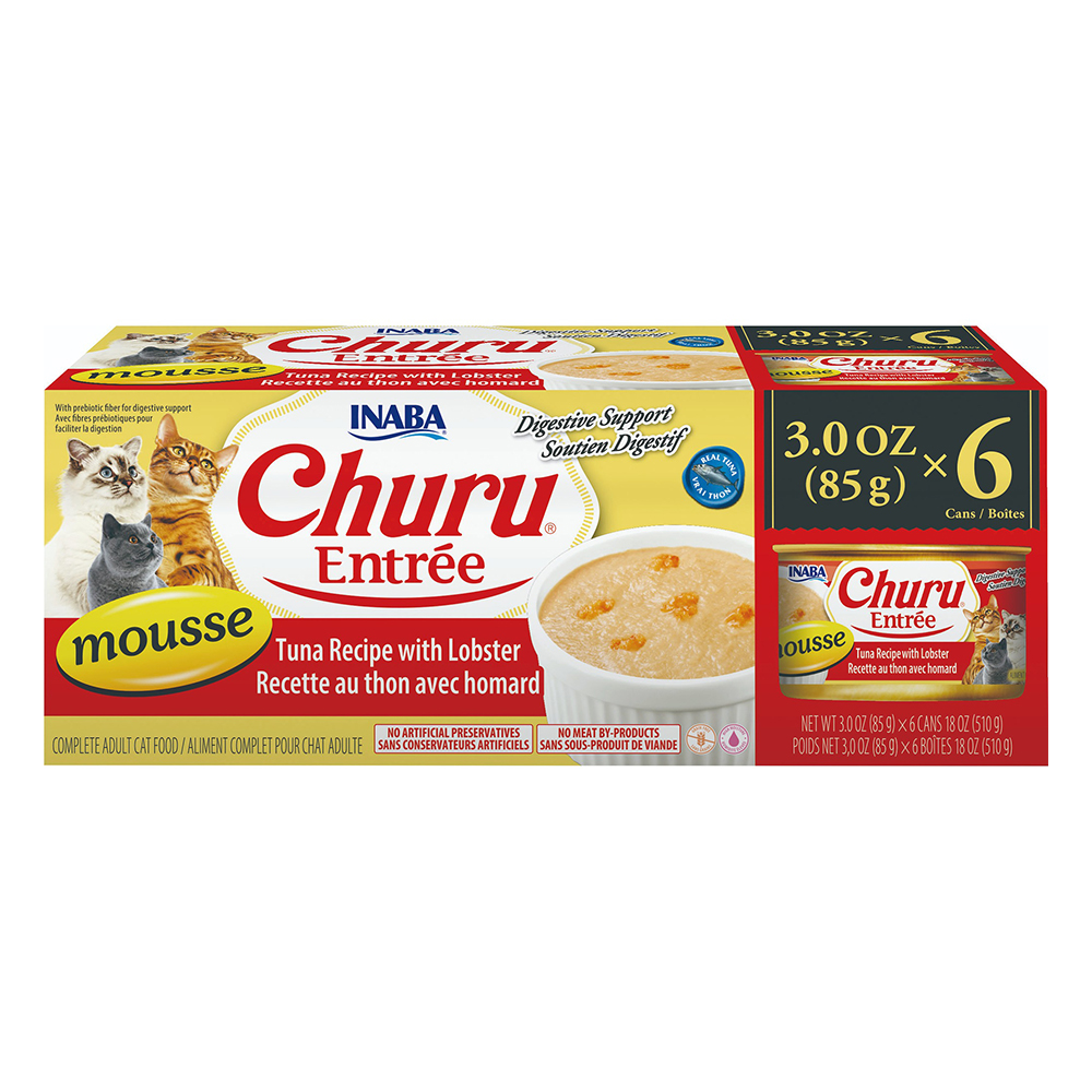 Inaba Churu Entree Mousse Tuna Recipe with Lobster Canned Wet Cat Food