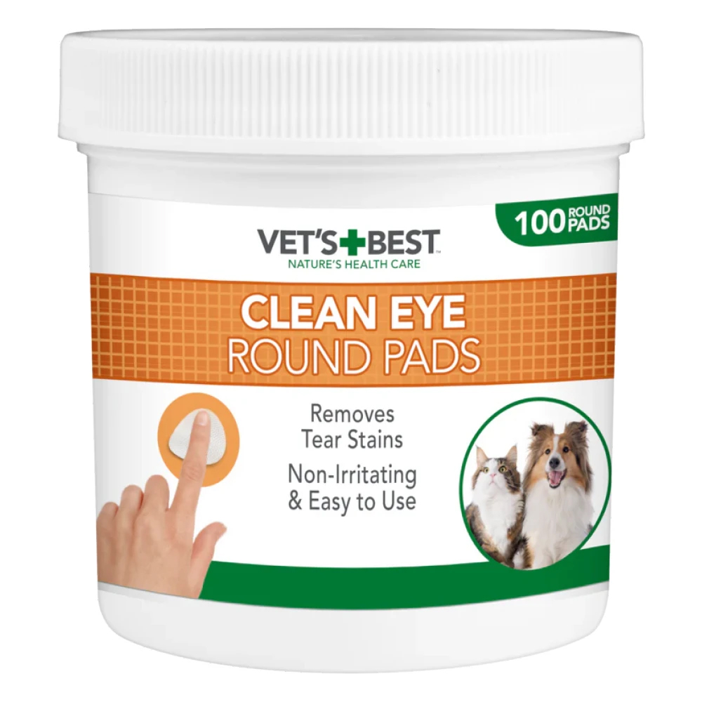 Vet's Best Nature's Health Care Clean Eye Round Pads for Dogs & Cats for Dog Supplies