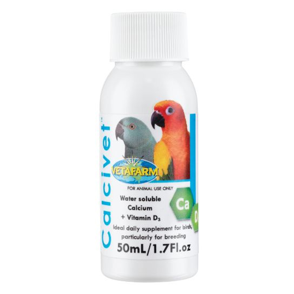 Vetafarm Calcivet Calcium + Vitamin D3 Daily Supplement for Birds for Bird Supplies