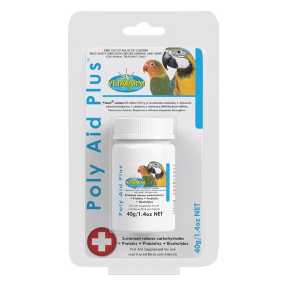 Vetafarm Poly Aid Plus First Aid Supplement for Sick and Injured Birds and Animals for Bird Supplies