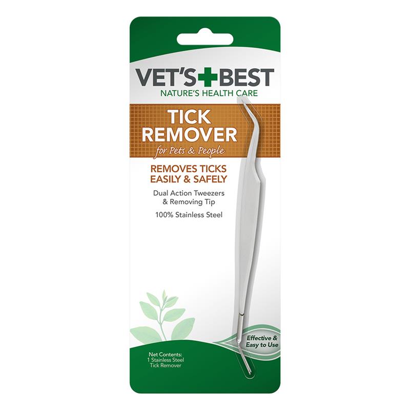 Vet's Best Nature's Health Care Stainless Steel Tick Remover for Pets for Dog Supplies