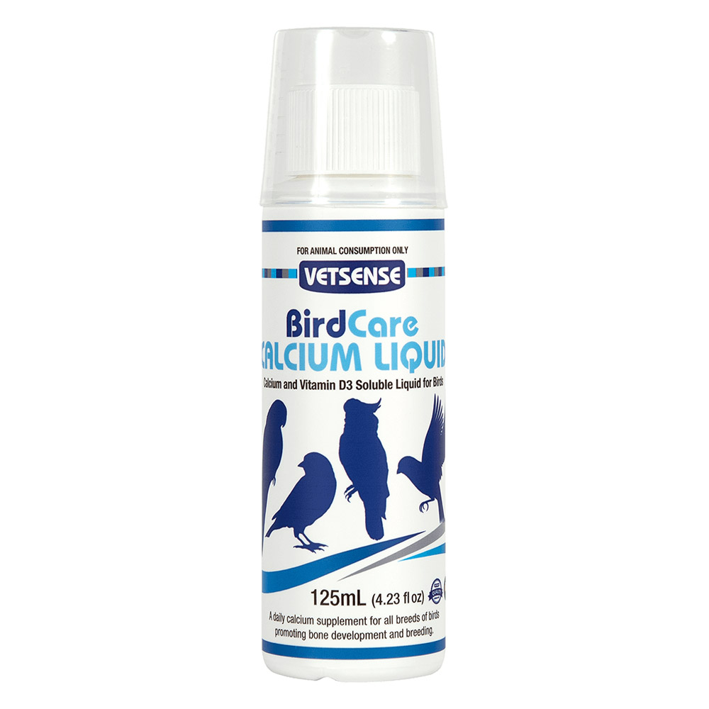 Vetsense BirdCare Calcium and Vitamin D3 Soluble Liquid for Birds for Bird Supplies