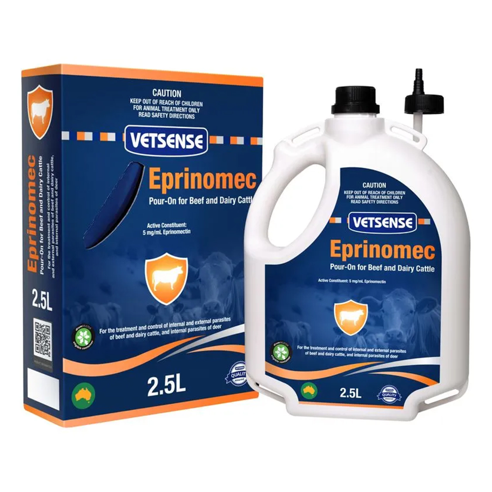 Vetsense Eprinomec Pour-On for Beef and Dairy Cattle