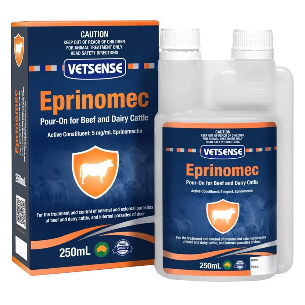 Vetsense Eprinomec Pour-On for Beef and Dairy Cattle