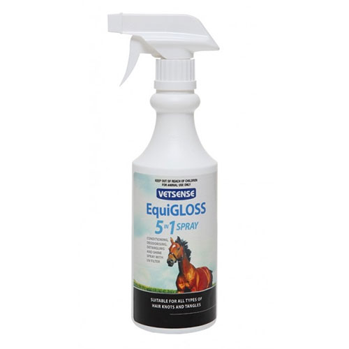 Vetsense Equigloss 5-in-1 Spray for Horse Supplies