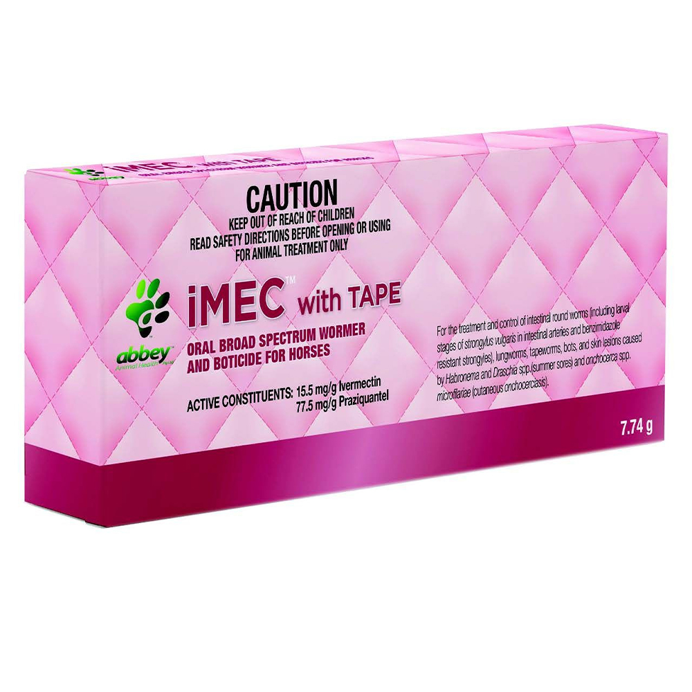 Abbey Imec with Tape Oral Broad Spectrum Wormer & Boticide for Horses for Horse Supplies