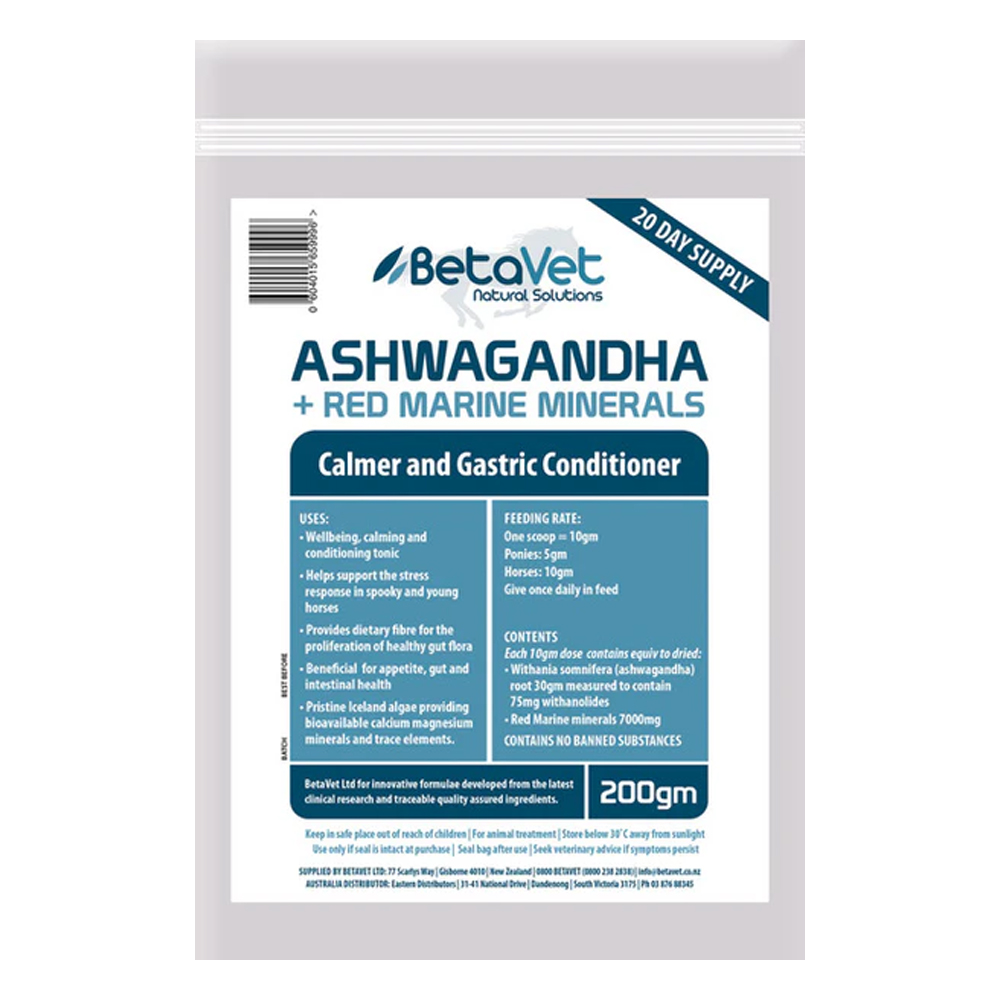 BetaVet Ashwagandha + Red Marine Minerals for Horse for Horse Supplies