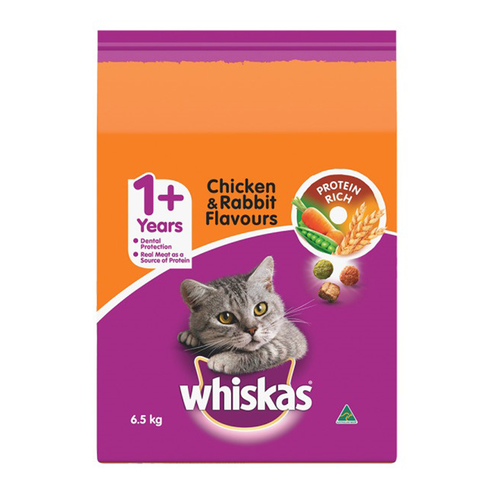 Whiskas Adult 1+ Years Chicken & Rabbit Flavours Dry Cat Food