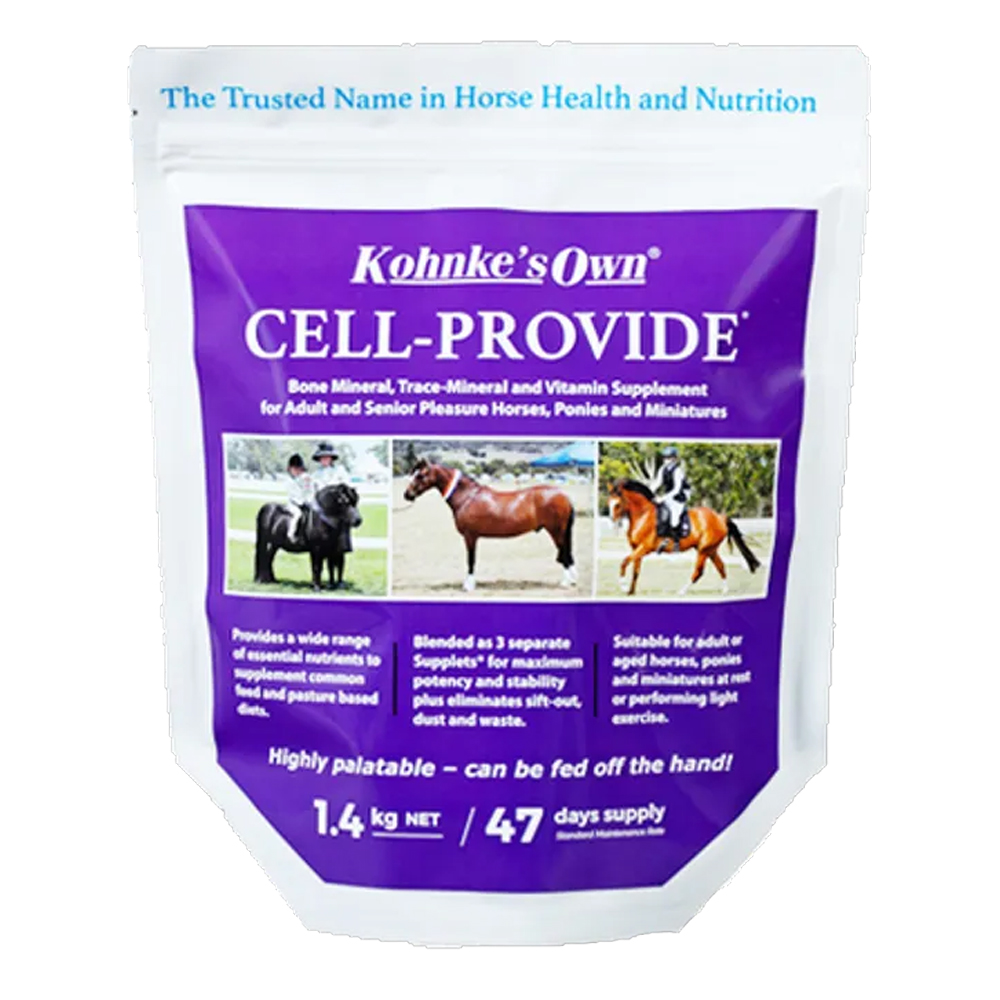 Kohnke's Own Cell-Provide - For Grazing and Pleasure Riding Horses for Horse Supplies