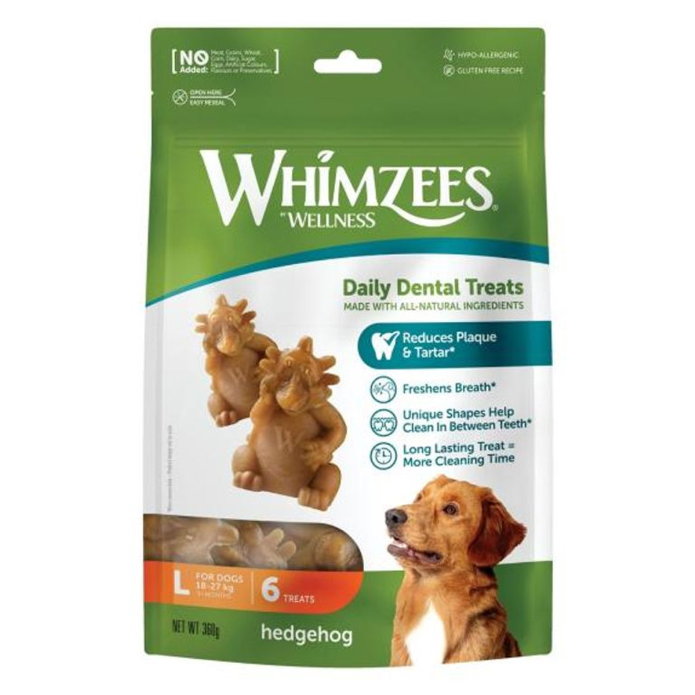 WHIMZEES Hedgehog Dental Dog Treats Large