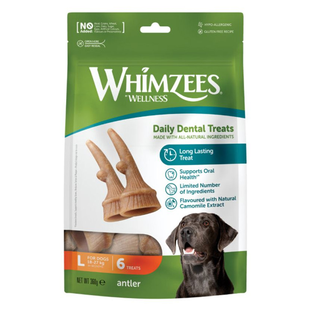 Whimzees Occupy Calmzees Antler Value Bag Dog Dental Treats Large