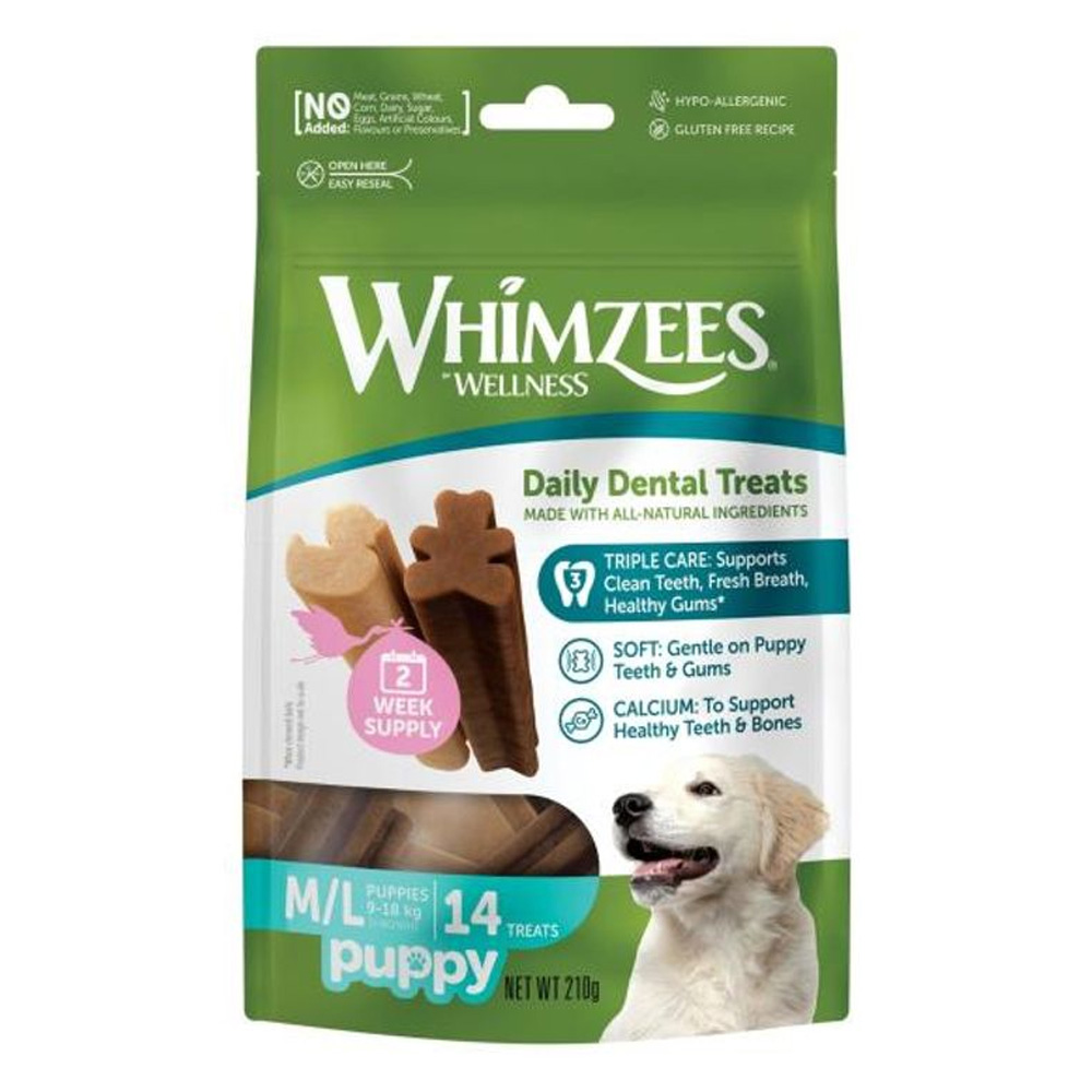 Whimzees Puppy Valuebag Dental Treats Medium/Large 14's