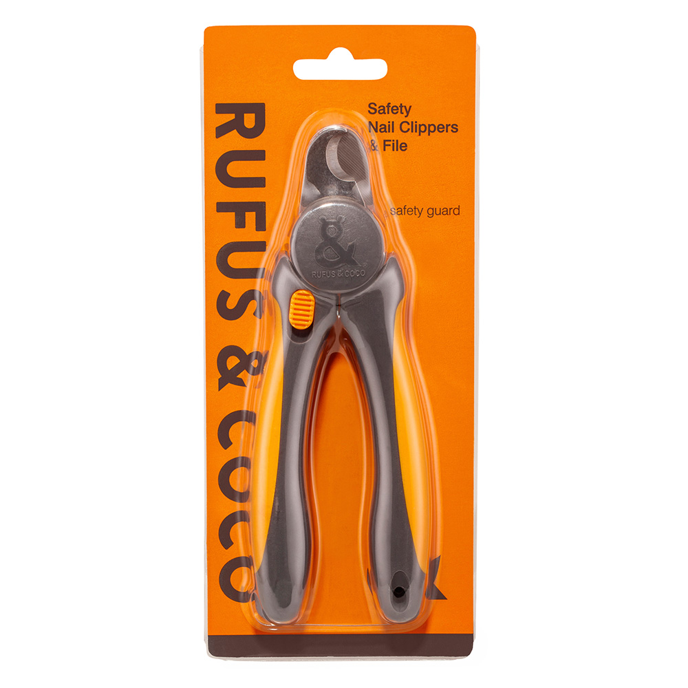 Rufus & Coco Safety Nail Clippers & File with Safety Guard for Dogs for Dog Supplies