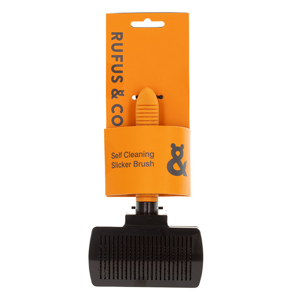 Rufus & Coco Self Cleaning Slicker Brush for Dogs and Cats