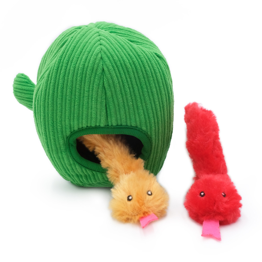 Zippy Claws Burrow Toys For Cats - Snakes In Cactus 1 Pack