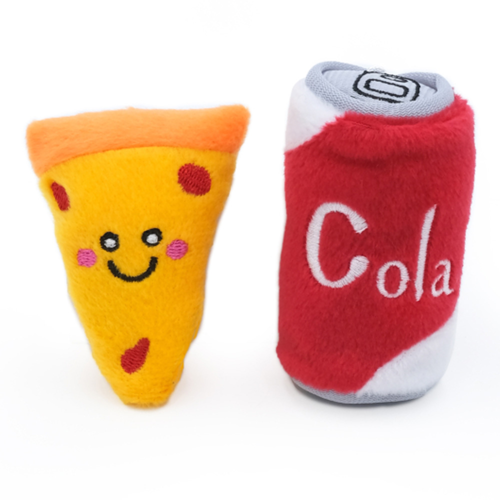 Zippy Claws Nomnomz Toys For Cats - Pizza And Cola 1 Pack