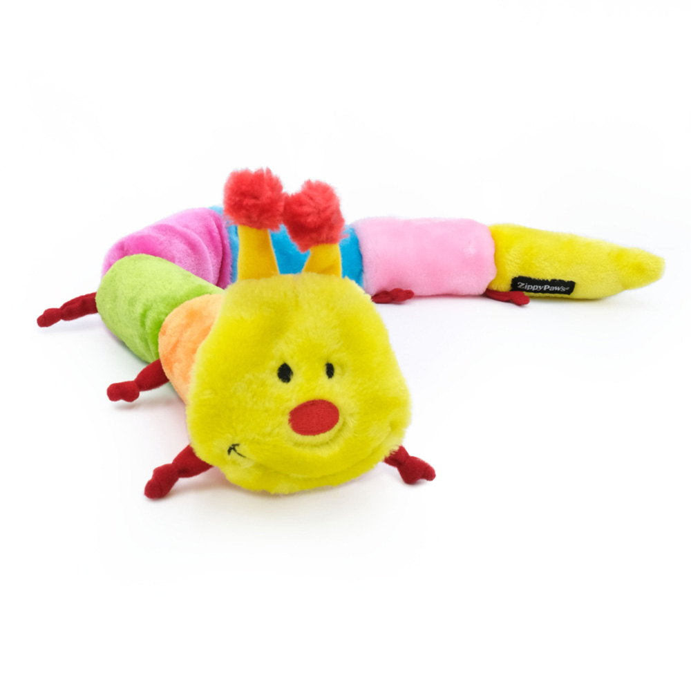 Zippy Paws Caterpillar Toys For Dogs - Deluxe 7 Squeakers 1 Pack