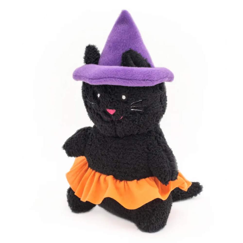 Zippy Paws Halloween Cheeky Chumz Toys For Dogs - Witch Cat 1 Pack