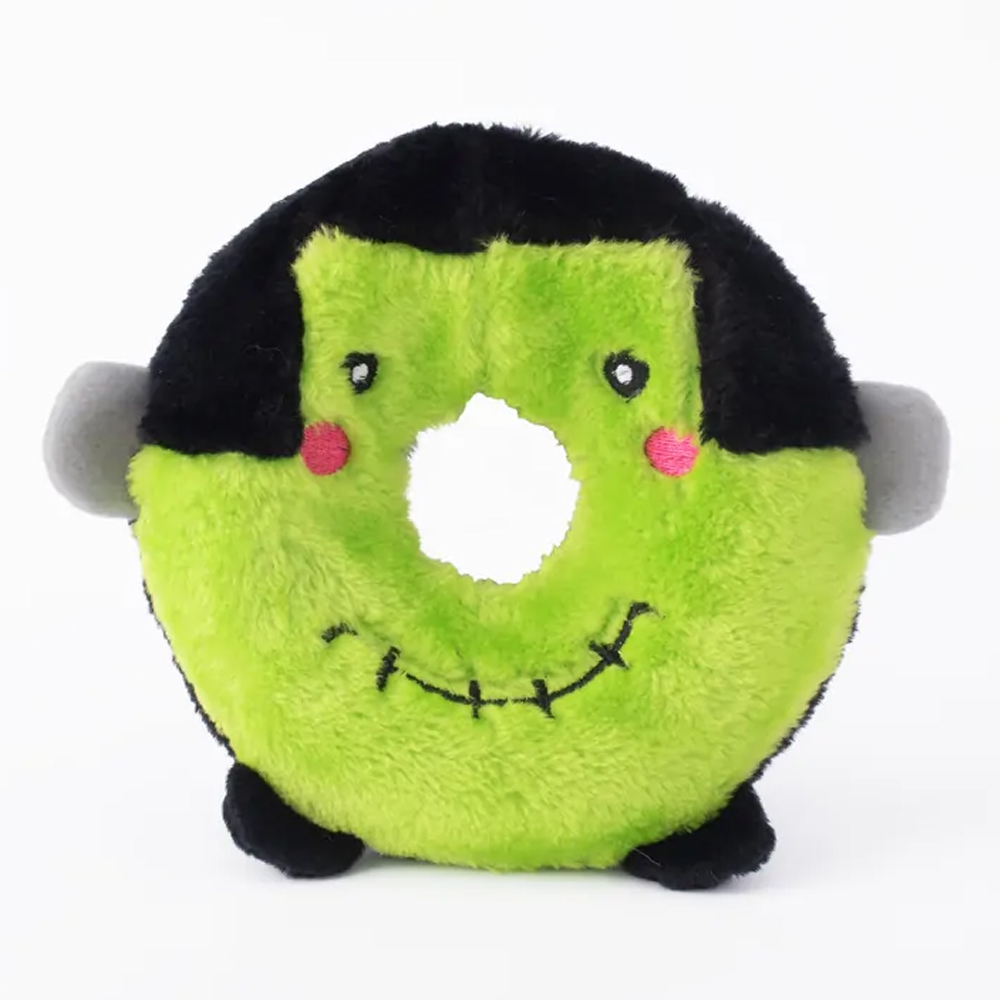 Zippy Paws Halloween Donutz Buddies- Frankensteins Toys for Dogs