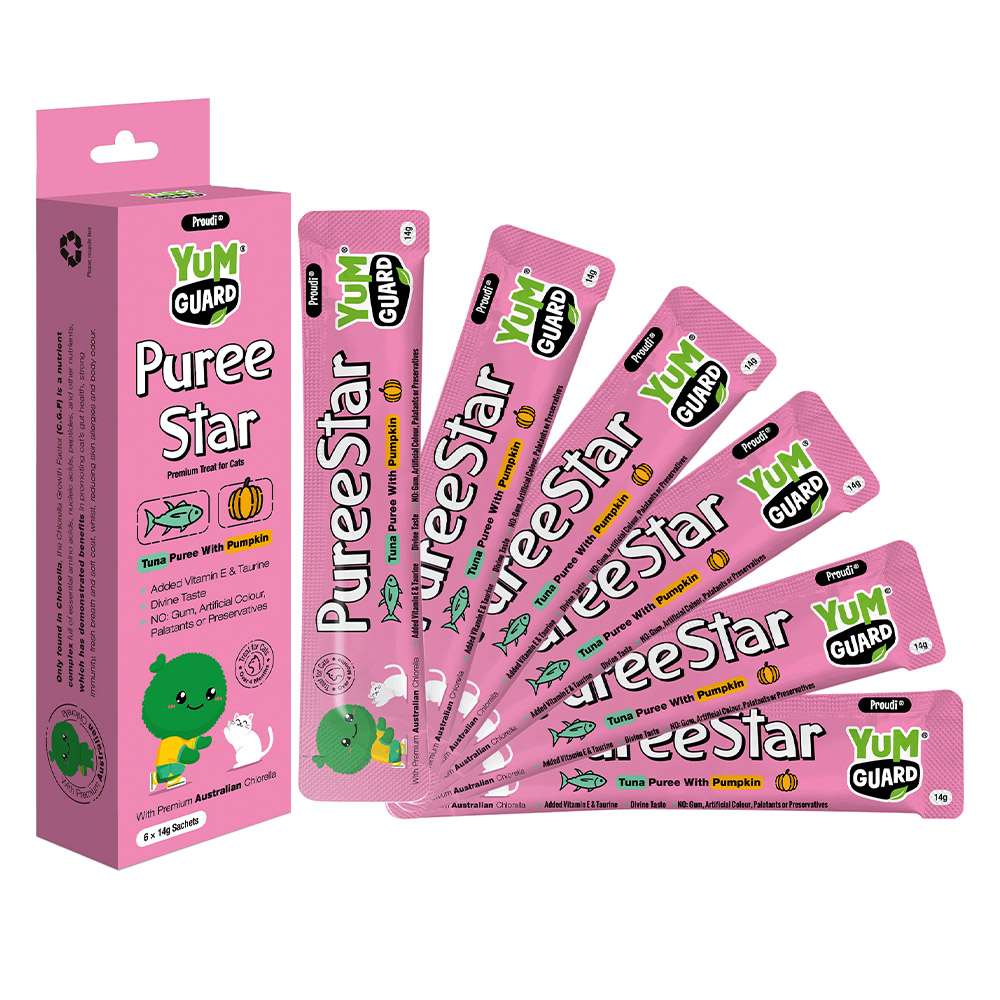 Yumguard Puree Star Cat Treats (Tuna With Pumpkin) 14 Gms 6 Pack