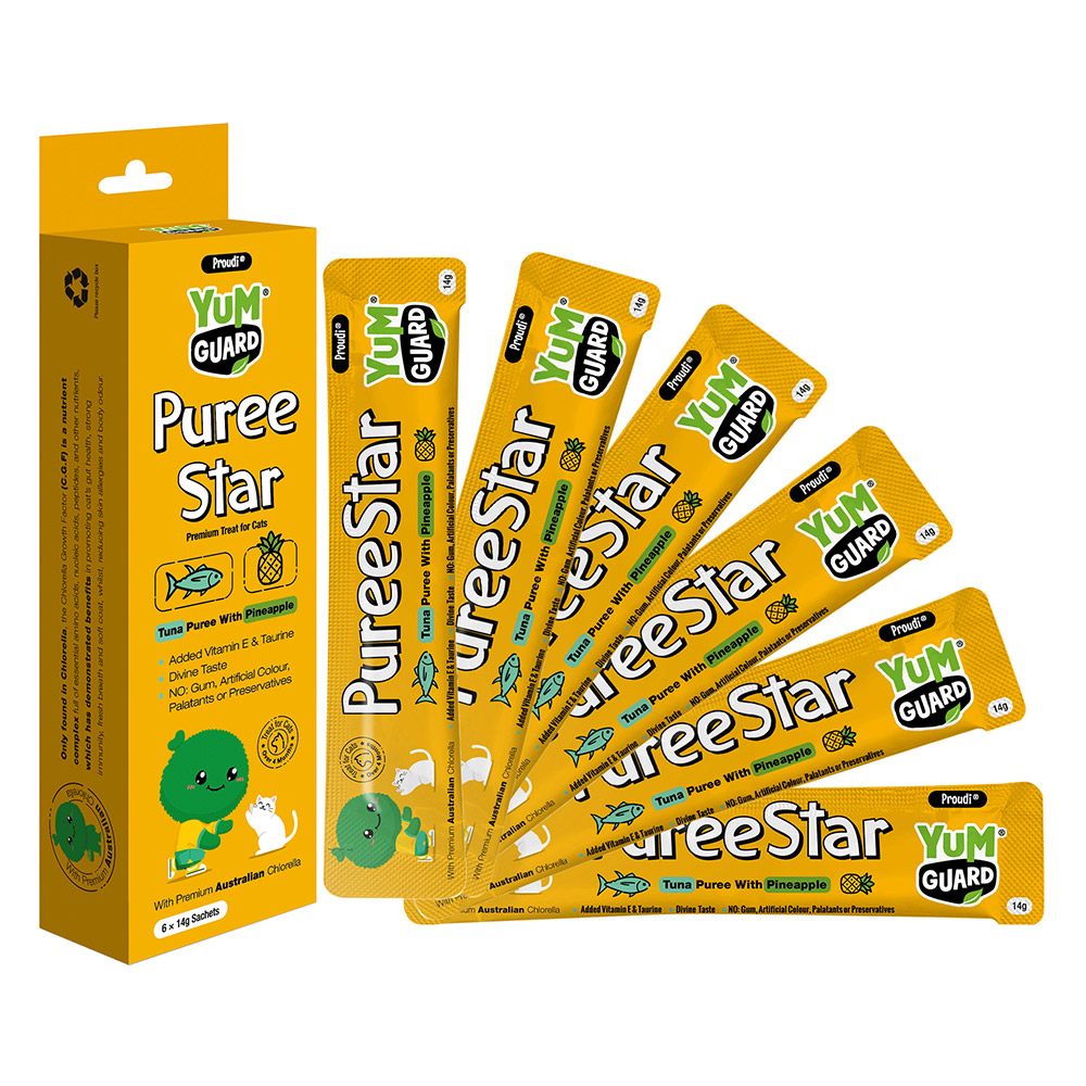 Yumguard Puree Star Cat Treats (Tuna With Pineapple) 14 Gms 6 Pack