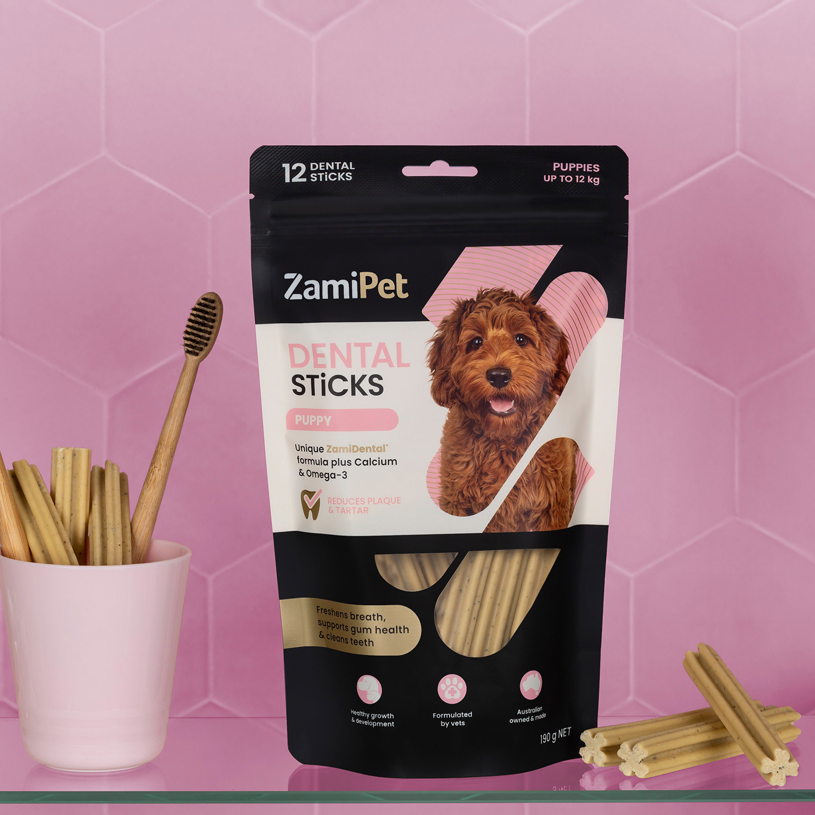 ZamiPet Dental Sticks Puppy Dog Treats (Up to 12kg)