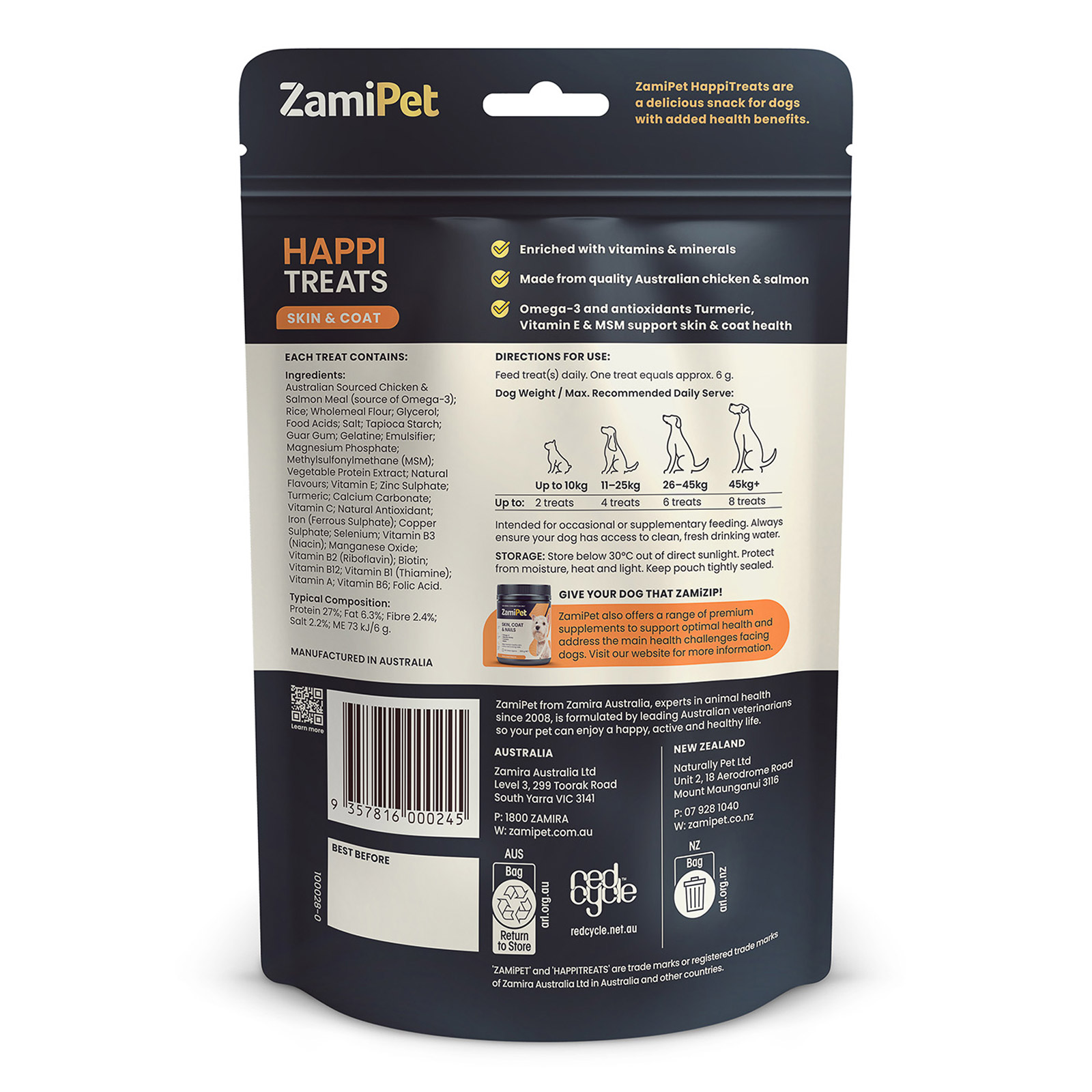 ZamiPet HappiTreats Skin & Coat Dog Chews